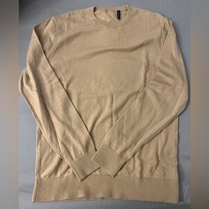 Brand new / never work Theory Riland Harmon Merino Wool Sweater Tan medium